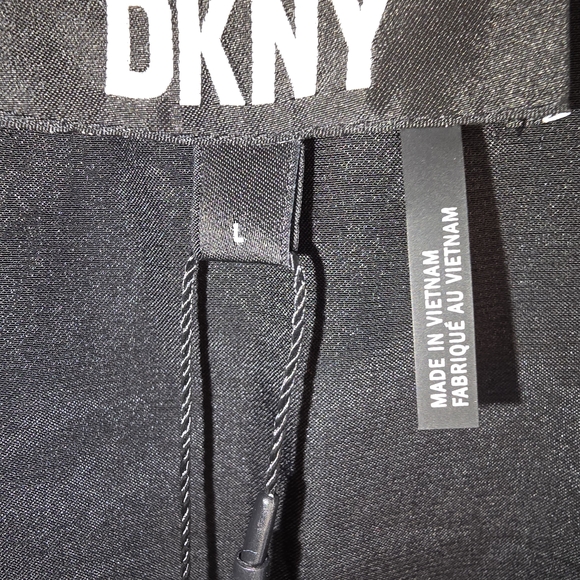 DKNY Black Satin Peplum Blouse - Picture 12 of 12
